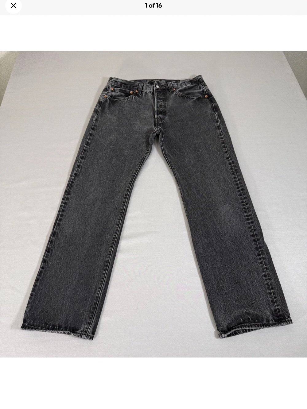Levi's 501 vintage Levi’s Men's Washed Black Straight Jeans